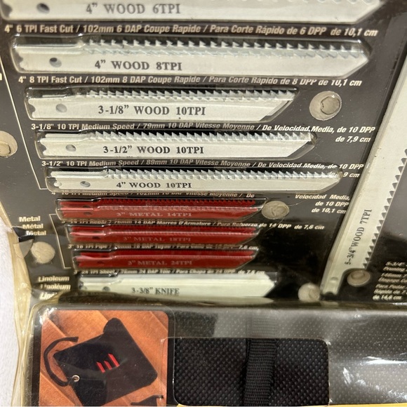 Team Mechanix 30pc Jigsaw Blade Tool Set Wood Metal #410847 BONUS Storage Pouch - Picture 3 of 8